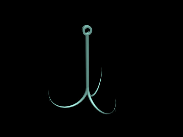 fish hook 3d max - fish hook.max by Jesse Hagerman